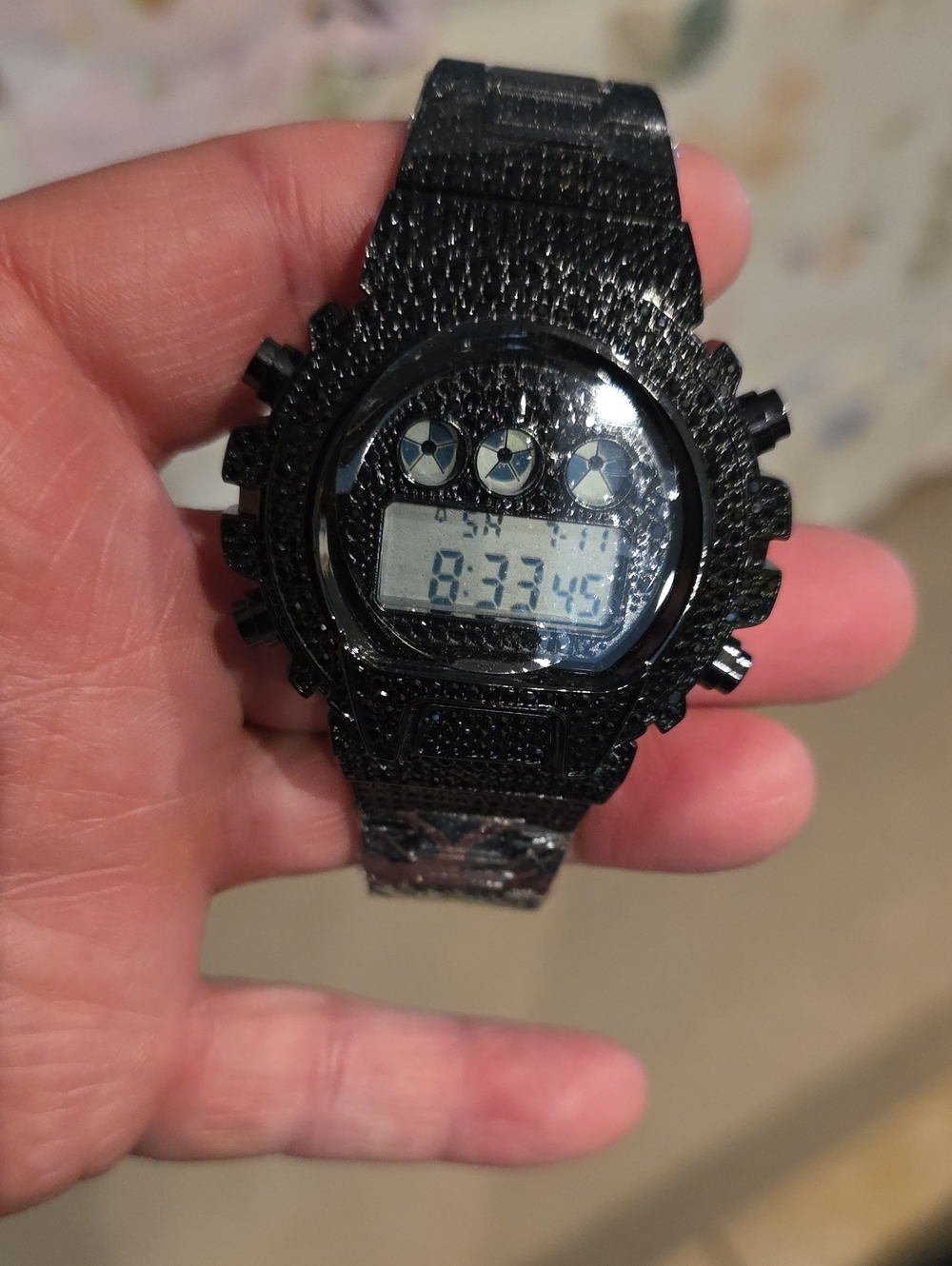 Activa Soluna Black Digital Sports Watch with LED Display